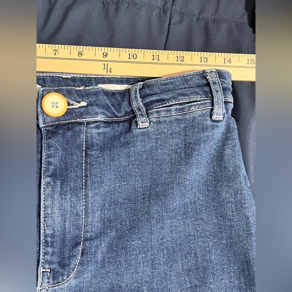 Pilcro Anthropologie Dark Cropped High Waist Wide Leg Jeans sz 27 - Picture 6 of 13